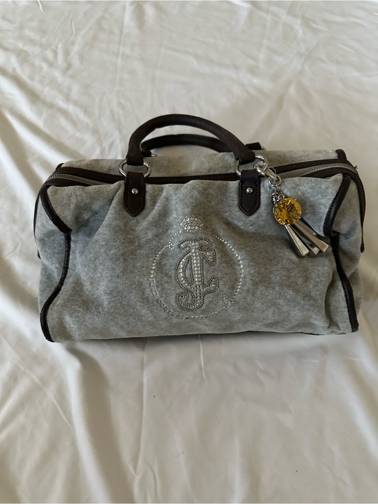 Juicy Couture Handbags - Y2K Juicy Couture Bowler Bag “Grey and Brown Leather”